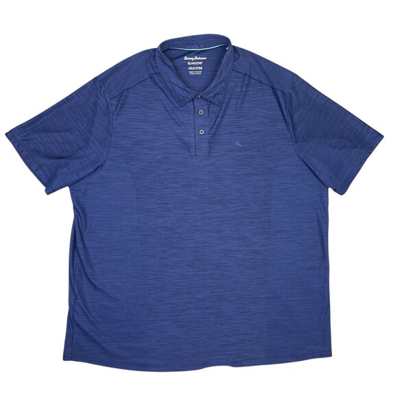Tommy Bahama Other - Tommy Bahama Island Zone Polo Shirt Mens 2XLB Blue Short Sleeve Golf Marlin Logo